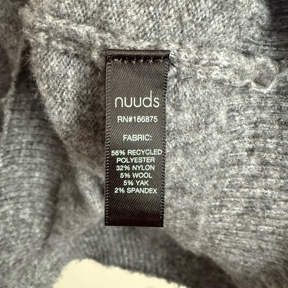 Nuuds Cozy Knit Mock Neck size L charcoal grey - Picture 10 of 14
